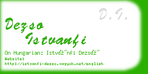 dezso istvanfi business card